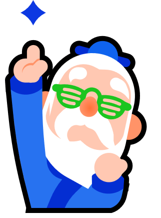 AI 师傅吉祥物展示自信教学的插画